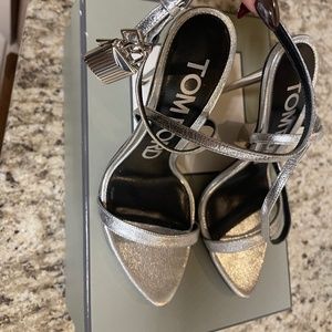 Tom Ford Padlock Metallic Stiletto Sandals